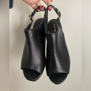 Express Black Wedges